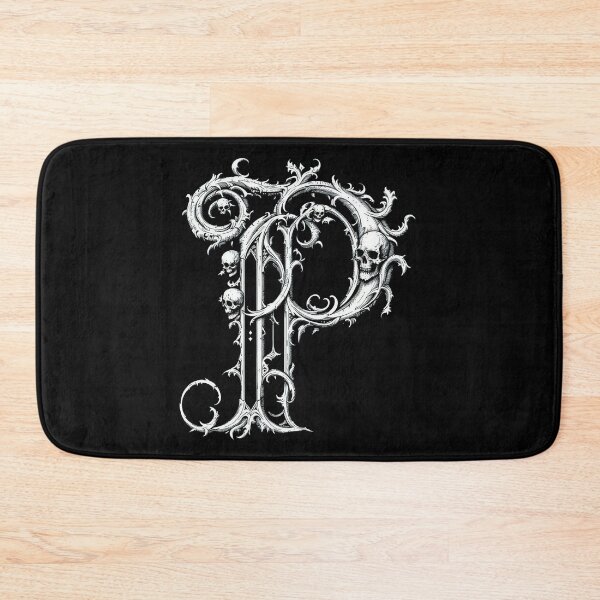 Item preview, P, Gothic Alphabet design, Halloween Letters, Skull Font for T-Shirt, Gothic Decor, Witchy Aesthetic designed and sold by TheGaliyaStudio.