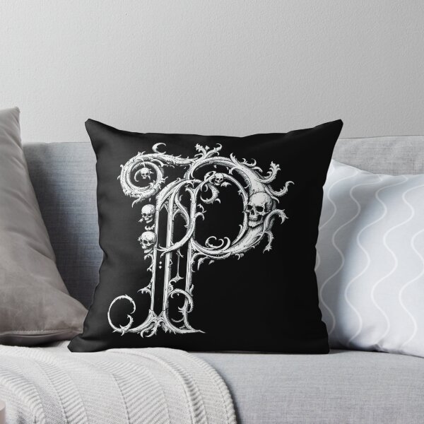 Item preview, P, Gothic Alphabet design, Halloween Letters, Skull Font for T-Shirt, Gothic Decor, Witchy Aesthetic designed and sold by TheGaliyaStudio.