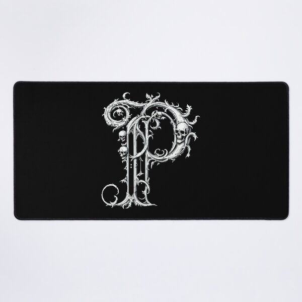 Item preview, P, Gothic Alphabet design, Halloween Letters, Skull Font for T-Shirt, Gothic Decor, Witchy Aesthetic designed and sold by TheGaliyaStudio.