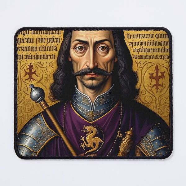 Item preview, Portrait of Vlad Tepes Dracula the Impaler of Walacchia vintage Romanian art designed and sold by Vintage Designs +.