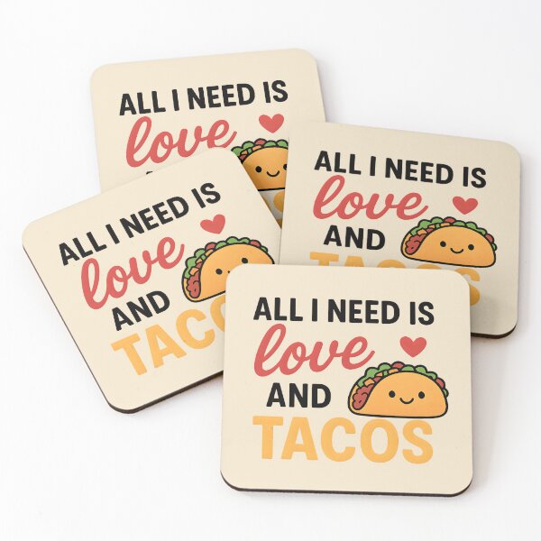 Item preview, All I Need Is Love and Tacos Funny Taco Lover Design designed and sold by Slayfandom.