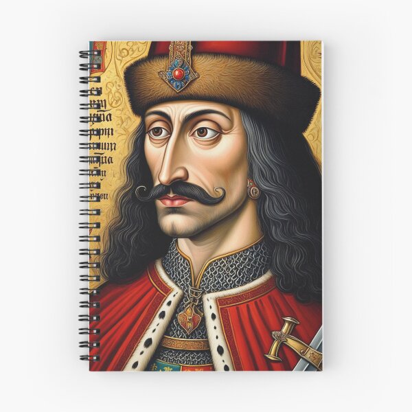Item preview, Portrait of Vlad Tepes Dracula the Impaler of Walacchia vintage Romanian art designed and sold by Vintage Designs +.