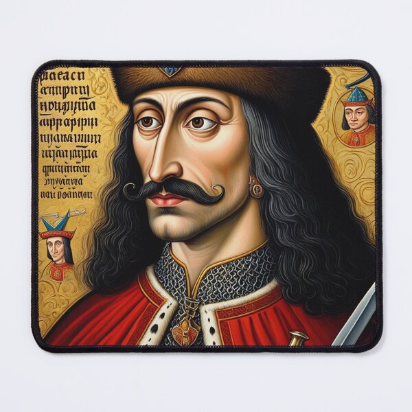 Item preview, Portrait of Vlad Tepes Dracula the Impaler of Walacchia vintage Romanian art designed and sold by Vintage Designs +.