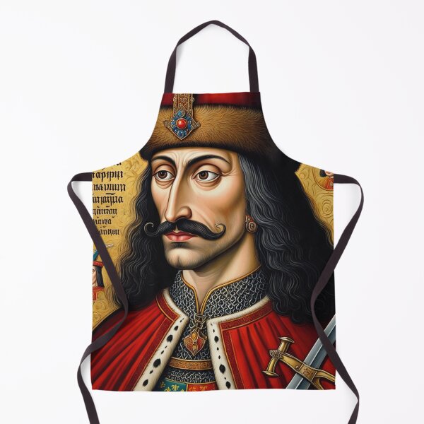 Item preview, Portrait of Vlad Tepes Dracula the Impaler of Walacchia vintage Romanian art designed and sold by Vintage Designs +.
