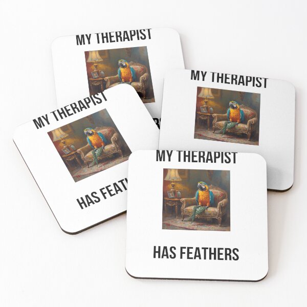 Item preview, My Therapist has feathers designed and sold by BudgieVibes.