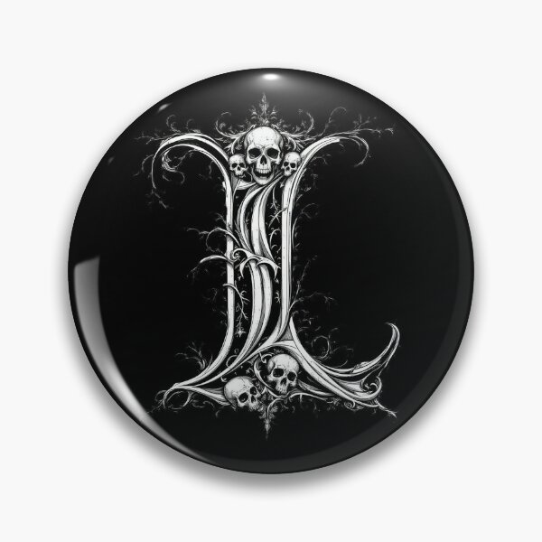 Item preview, L, Ornate Skull Halloween Letters, Gothic Font, Halloween Alphabet Print, Spooky Letters for Hoodie & Merch designed and sold by TheGaliyaStudio.