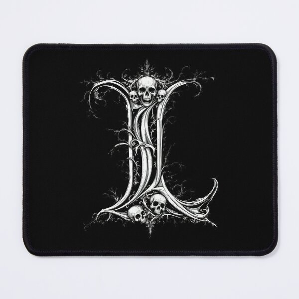 Item preview, L, Ornate Skull Halloween Letters, Gothic Font, Halloween Alphabet Print, Spooky Letters for Hoodie & Merch designed and sold by TheGaliyaStudio.