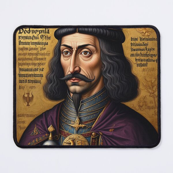 Item preview,  Portrait of Vlad Tepes Dracula the Impaler of Walacchia vintage Romanian art designed and sold by Vintage Designs +.