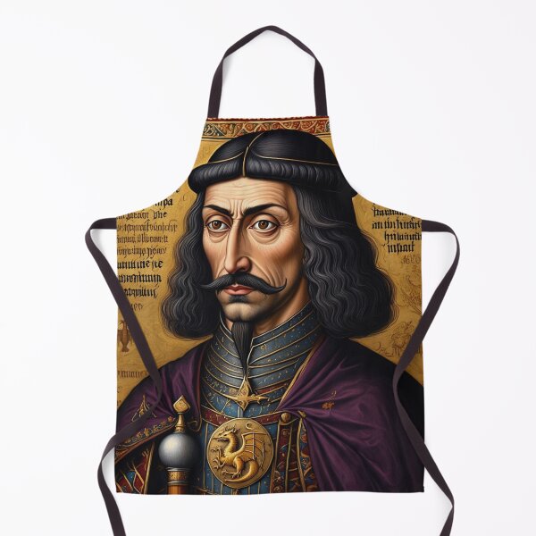 Item preview,  Portrait of Vlad Tepes Dracula the Impaler of Walacchia vintage Romanian art designed and sold by Vintage Designs +.