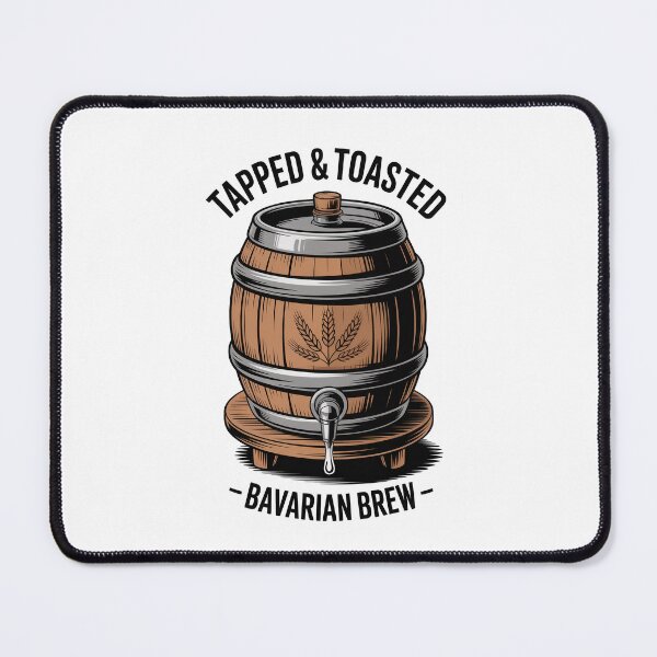 Item preview, Tapped & Toasted: Bavarian Brew - Vintage Beer Barrel Art designed and sold by C-Kav.
