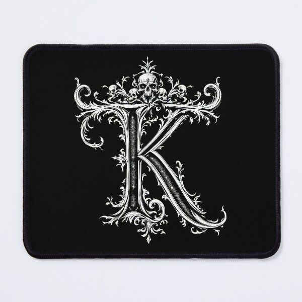 Item preview, K, Ornate Skull Halloween Letters, Gothic Font, Halloween Alphabet Print, Spooky Letters for Hoodie & Merch designed and sold by TheGaliyaStudio.