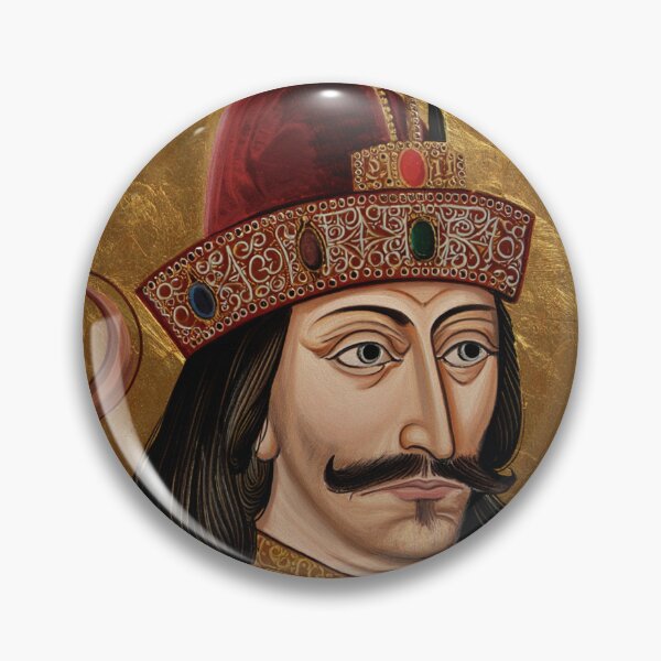 Item preview,  Portrait of Vlad Tepes Dracula the Impaler of Walacchia vintage Romanian art designed and sold by Vintage Designs +.