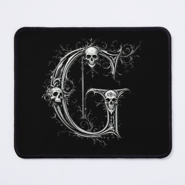 Item preview, G, Ornate Skull Halloween Letters, Gothic Font, Halloween Alphabet Print, Spooky Letters for Hoodie & Merch designed and sold by TheGaliyaStudio.