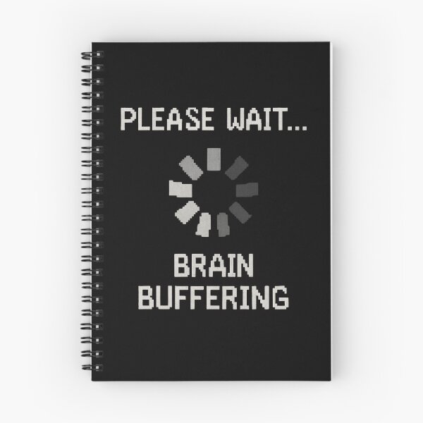Item preview, Please Wait… Brain Buffering – Funny Pixel Loading Design designed and sold by SlomianyPisarz.