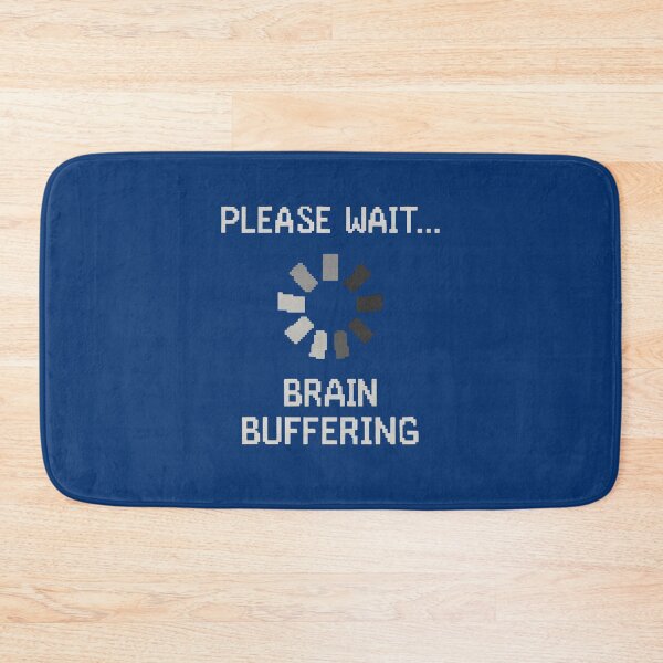 Item preview, Please Wait… Brain Buffering – Funny Pixel Loading Design designed and sold by SlomianyPisarz.