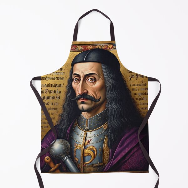 Item preview, Portrait of Vlad Tepes Dracula the Impaler of Walacchia vintage Romanian art designed and sold by Vintage Designs +.