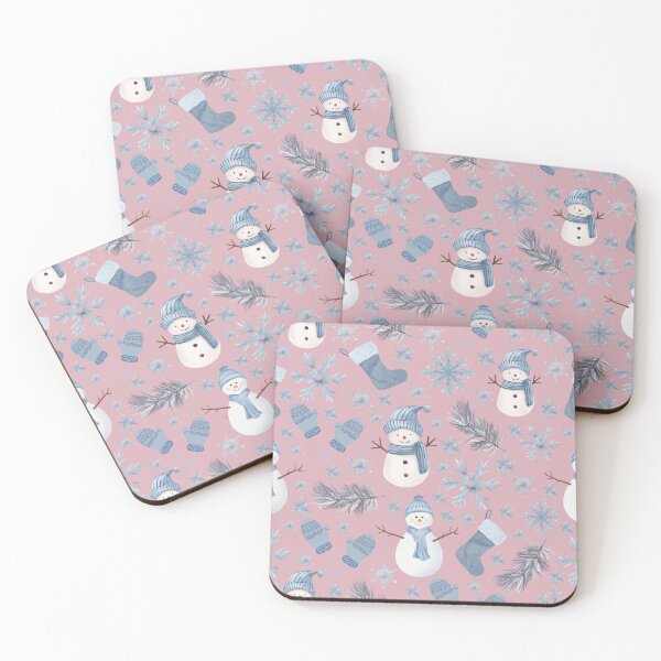 Item preview, Cozy Blue Winter on Crepe Pink designed and sold by KSimpson838.