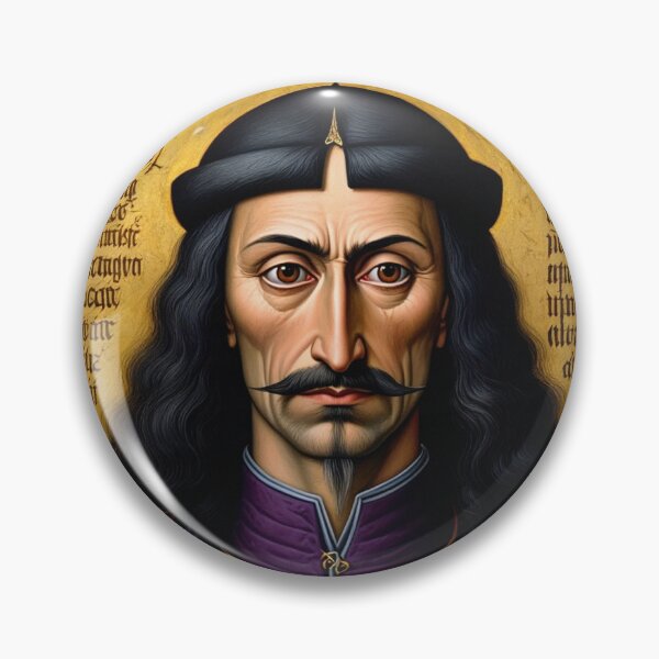 Item preview, Portrait of Vlad Tepes Dracula the Impaler of Walacchia vintage Romanian art designed and sold by Vintage Designs +.