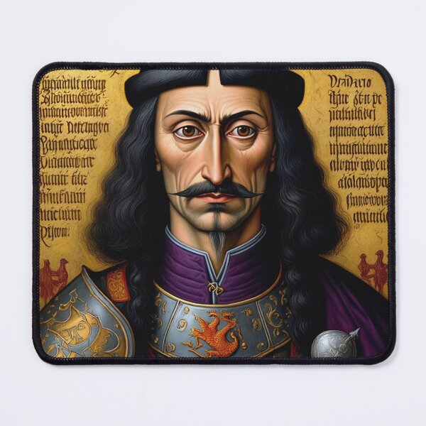 Item preview, Portrait of Vlad Tepes Dracula the Impaler of Walacchia vintage Romanian art designed and sold by Vintage Designs +.