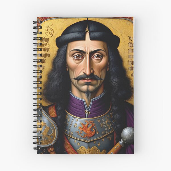 Item preview, Portrait of Vlad Tepes Dracula the Impaler of Walacchia vintage Romanian art designed and sold by Vintage Designs +.