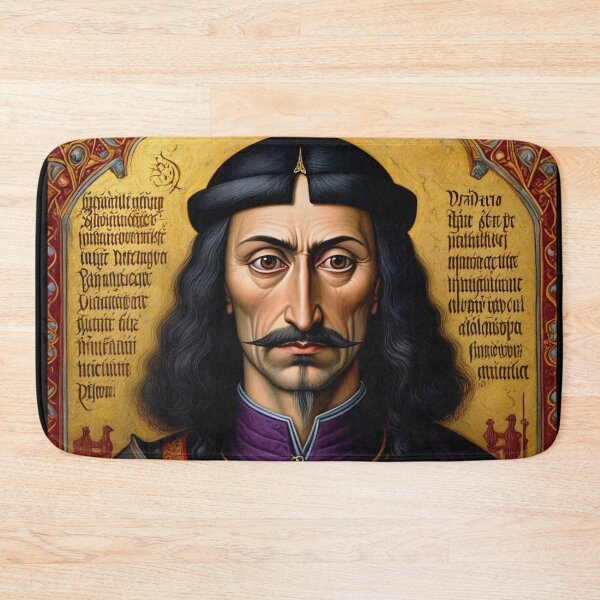 Item preview, Portrait of Vlad Tepes Dracula the Impaler of Walacchia vintage Romanian art designed and sold by Vintage Designs +.