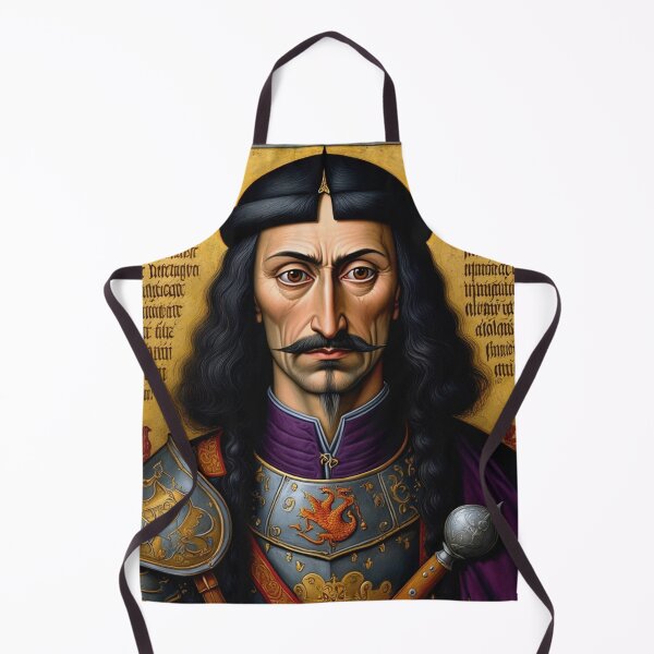 Item preview, Portrait of Vlad Tepes Dracula the Impaler of Walacchia vintage Romanian art designed and sold by Vintage Designs +.