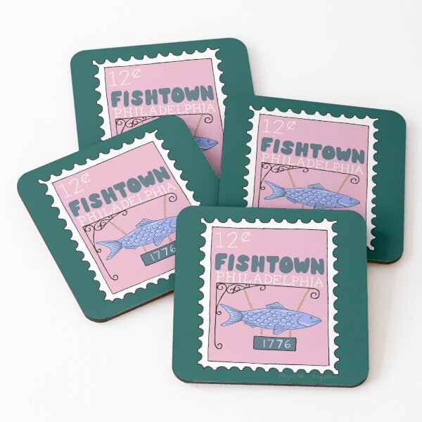 Item preview, Fishtown Philly Stamp Illustration designed and sold by Elizabeth Weglein.