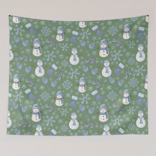 Item preview, Cozy Blue Winter on Green designed and sold by KSimpson838.