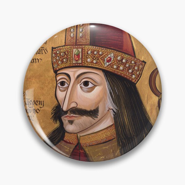 Item preview, Portrait of Vlad Tepes Dracula the Impaler of Walacchia vintage Romanian art designed and sold by Vintage Designs +.
