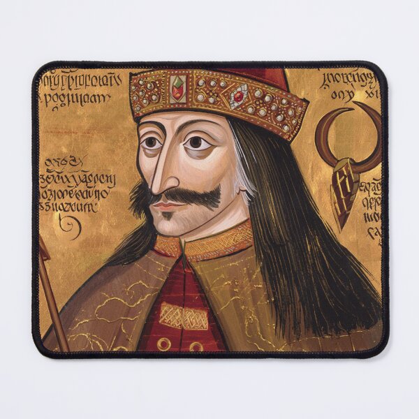 Item preview, Portrait of Vlad Tepes Dracula the Impaler of Walacchia vintage Romanian art designed and sold by Vintage Designs +.