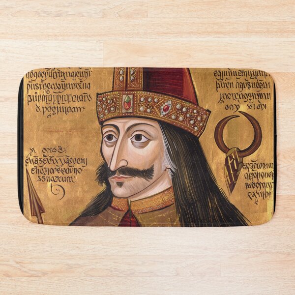Item preview, Portrait of Vlad Tepes Dracula the Impaler of Walacchia vintage Romanian art designed and sold by Vintage Designs +.