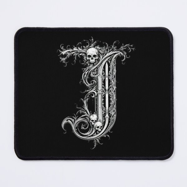 Item preview, J, Ornate Skull Halloween Letters, Gothic Font, Halloween Alphabet Print, Spooky Letters for Hoodie & Merch designed and sold by TheGaliyaStudio.