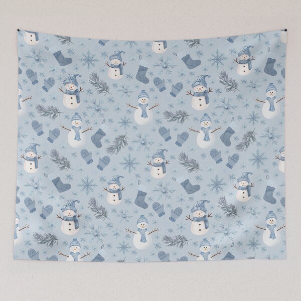 Item preview, Cozy Blue Winter on Pale Gray-Blue designed and sold by KSimpson838.