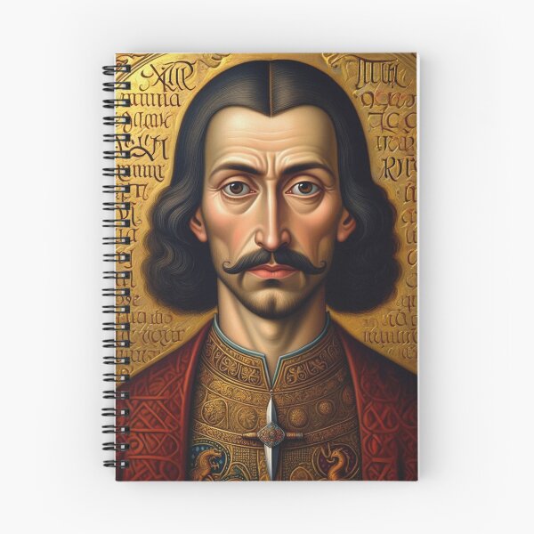 Item preview, Portrait of Vlad Tepes Dracula the Impaler of Walacchia vintage Romanian art designed and sold by Vintage Designs +.