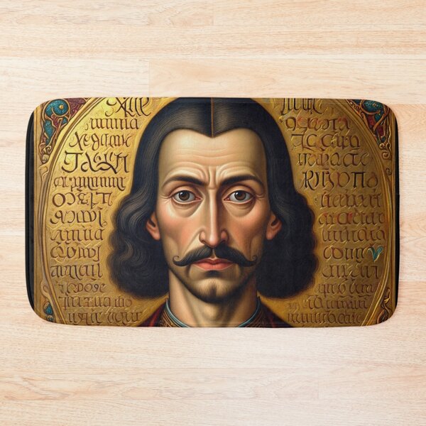 Item preview, Portrait of Vlad Tepes Dracula the Impaler of Walacchia vintage Romanian art designed and sold by Vintage Designs +.