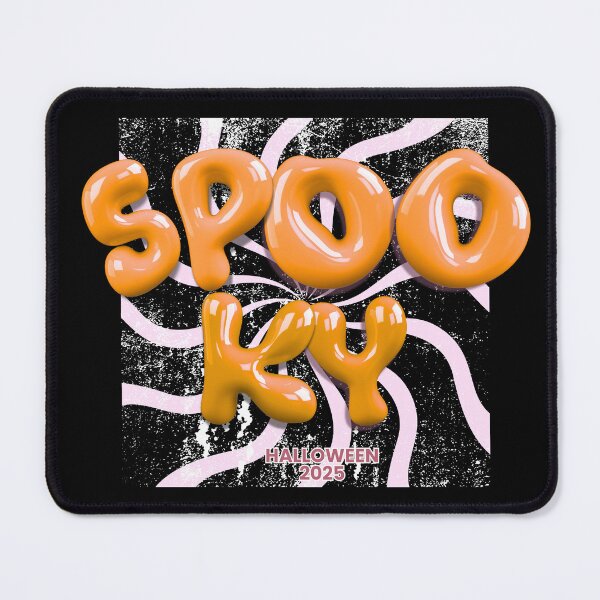 Item preview, Spooky Halloween 2025 - Retro Balloon Letters with Psychedelic Background designed and sold by Origin-of-heart.
