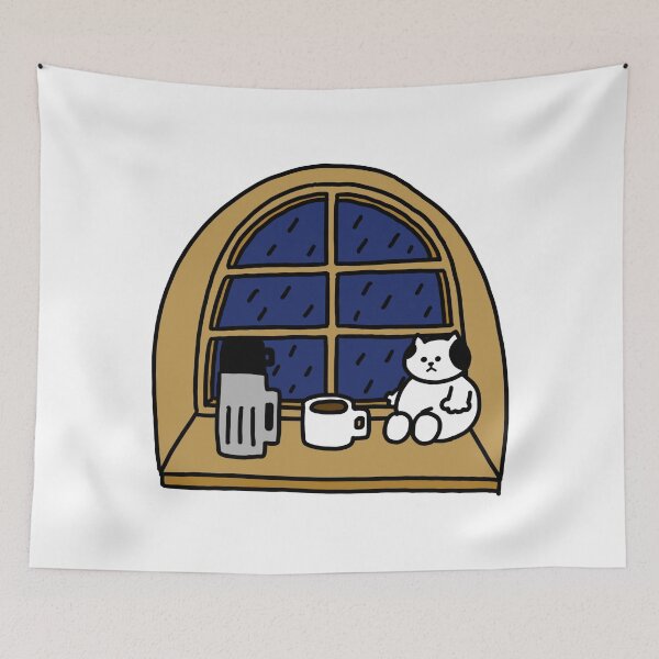 Item preview, a Cat on the window seat designed and sold by superbaechoo.