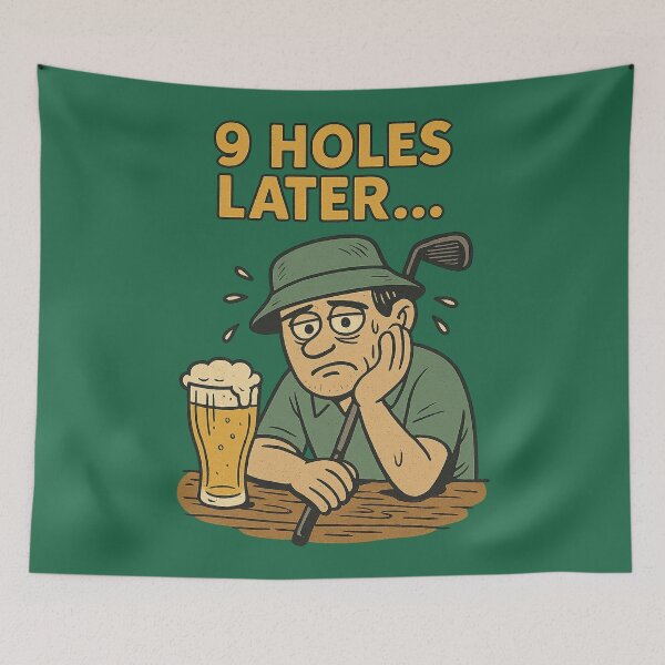 Item preview, : 9 Holes Later – Funny Golf Beer Joke designed and sold by I AM BRO.