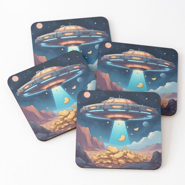 Item preview, UFO Chips Invasion – Funny Alien Snack Design designed and sold by GiggleSnaps.