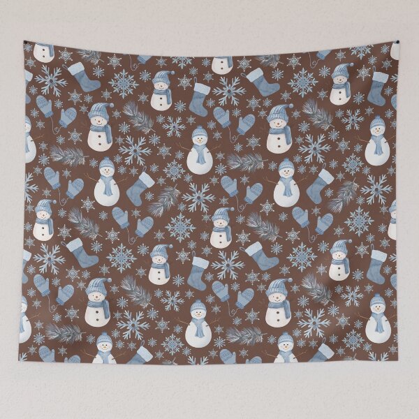 Item preview, Cozy Blue Winter on Dark Brown designed and sold by KSimpson838.
