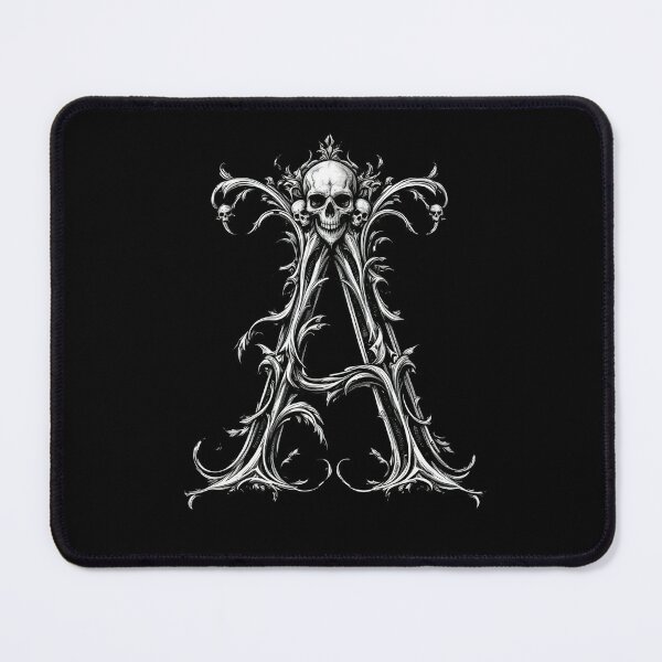 Item preview, A, Ornate Skull Halloween Letters, Gothic Font, Halloween Alphabet Print, Spooky Letters for Hoodie & Merch designed and sold by TheGaliyaStudio.