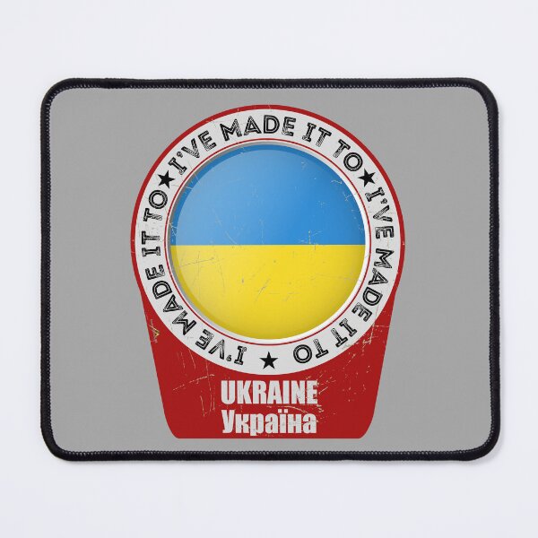 Item preview, I've Made It To UKRAINE YkpaiHa Sticker T-Shirt 01 designed and sold by OuterShellUK.