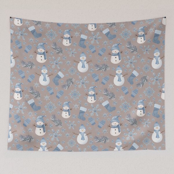 Item preview, Cozy Blue Winter on Light Brown designed and sold by KSimpson838.