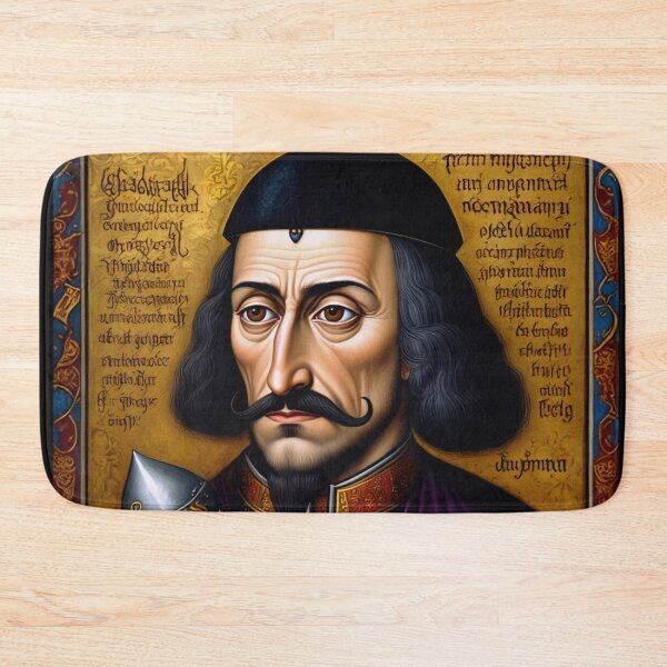 Item preview,  Portrait of Vlad Tepes Dracula the Impaler of Walacchia vintage Romanian art designed and sold by Vintage Designs +.