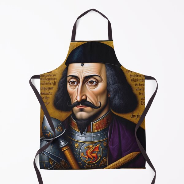 Item preview,  Portrait of Vlad Tepes Dracula the Impaler of Walacchia vintage Romanian art designed and sold by Vintage Designs +.