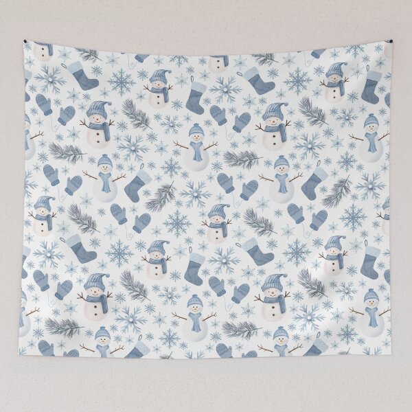 Item preview, Cozy Blue Winter on White designed and sold by KSimpson838.