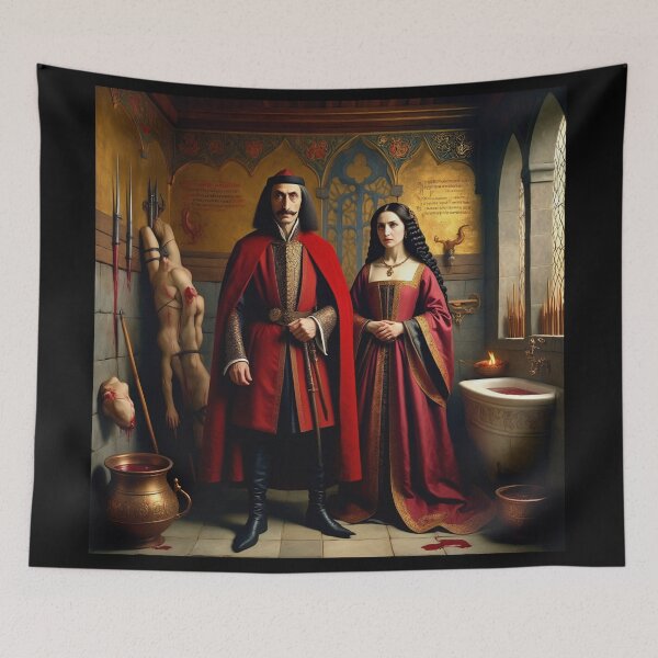 Item preview,  Portrait of Vlad Tepes Dracula the Impaler of Walacchia and Elizabeth Bathory together designed and sold by Vintage Designs +.