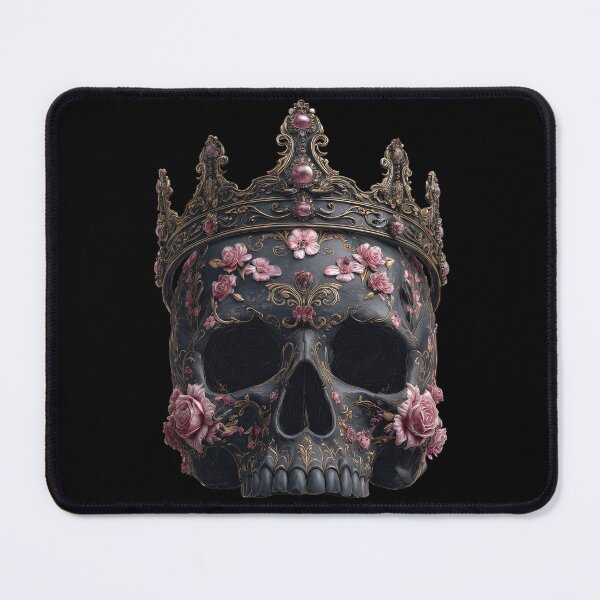 Item preview, Gothic Skull with Crown and Roses – Dark Fantasy Art designed and sold by FlatFashionista.
