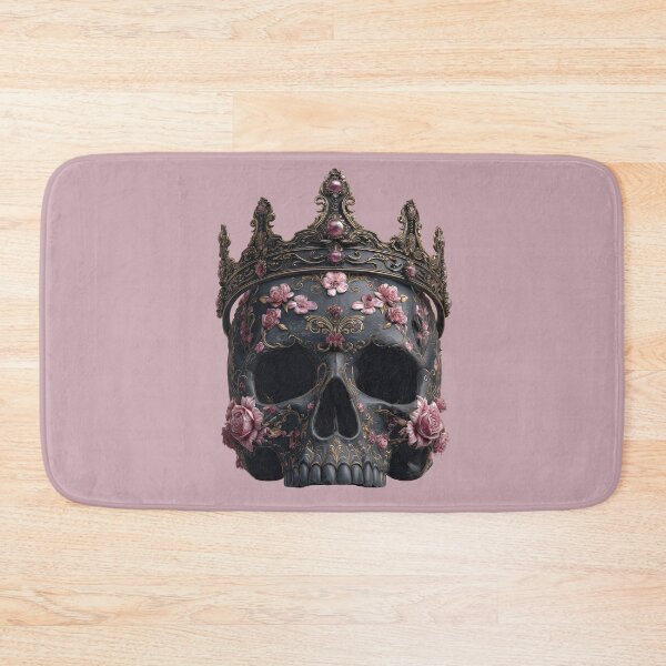 Item preview, Gothic Skull with Crown and Roses – Dark Fantasy Art designed and sold by FlatFashionista.