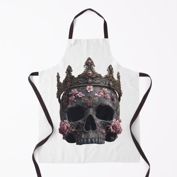Item preview, Gothic Skull with Crown and Roses – Dark Fantasy Art designed and sold by FlatFashionista.